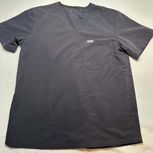 Figs Technical Collection Shirt Scrub Top V Neck gray Medium